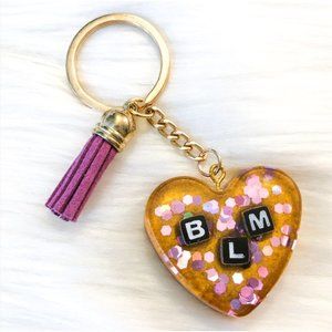 BLM Keychain-Honey Gold/Pink